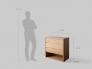 عکس ابعاد سرویس خواب چوبی ساده قهوه ای رایان